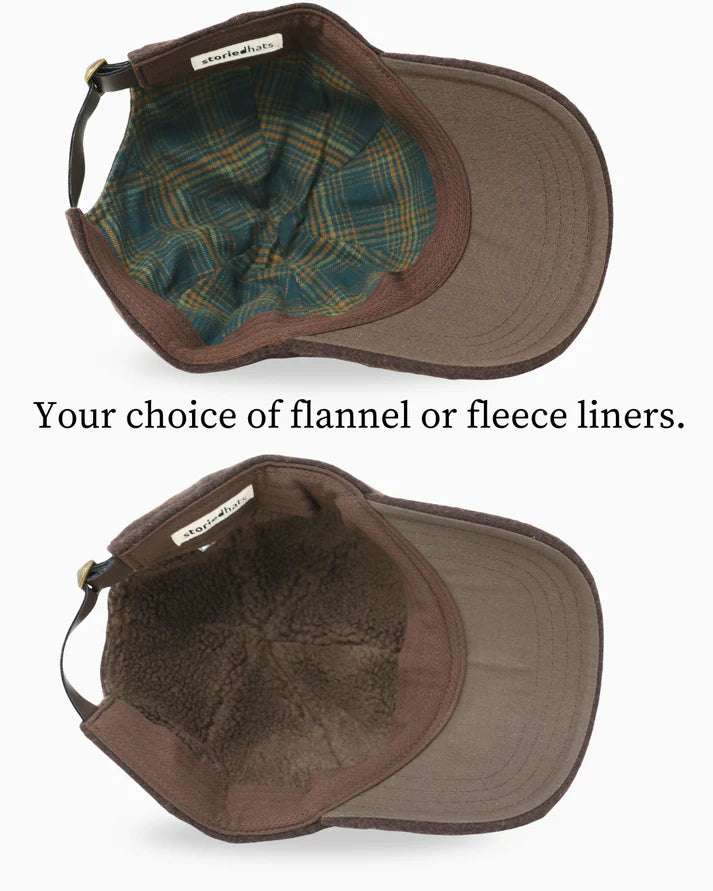 NOVAHAT Forest & Olive Wool Herringbone