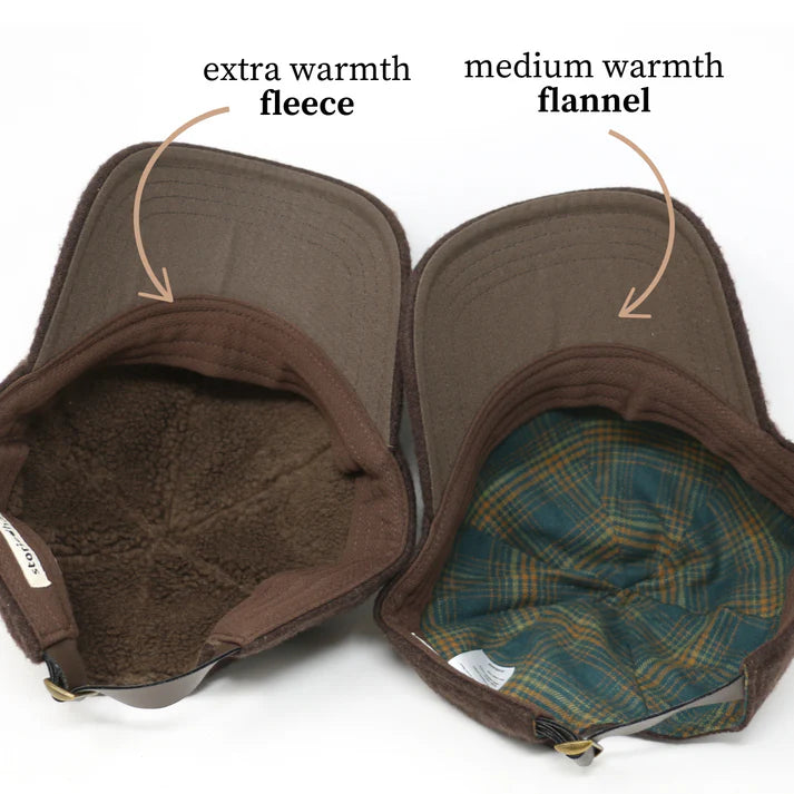NOVAHAT Forest & Olive Wool Herringbone