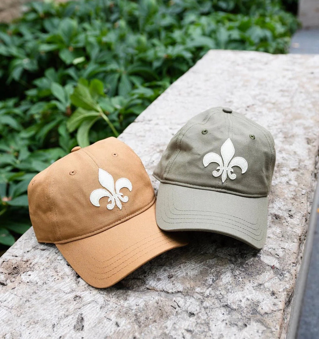 NOVAHAT Organic Felt Fleur-de-Lis Dad Cap