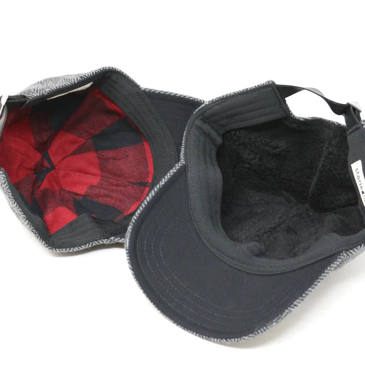 NOVAHAT Black & Grey Wool Herringbone