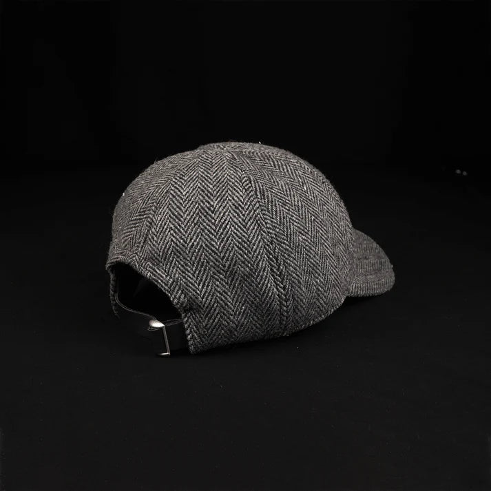 NOVAHAT Black & Grey Wool Herringbone