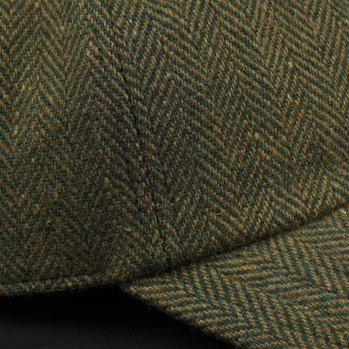 NOVAHAT Forest & Olive Wool Herringbone